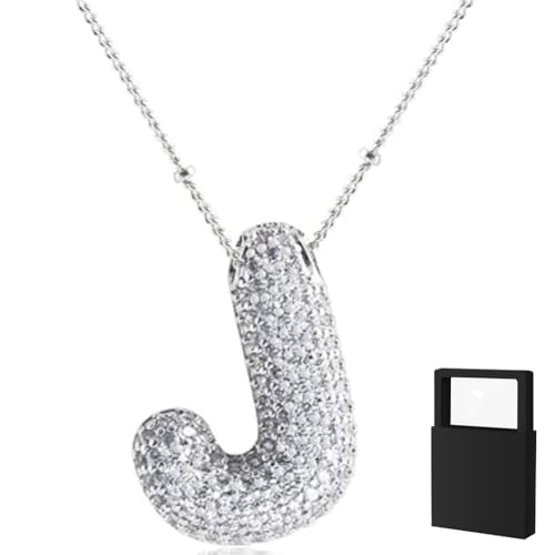YUANHUYUOU DIY-Halskette – Geschenke für Teenager-Mädchen, Initialen-Halskette, zierliche Buchstaben-Geschenke, Choker-Halskette für Mädchen (J) von YUANHUYUOU