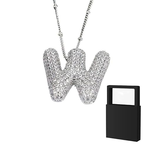 YUANHUYUOU DIY-Halskette – Geschenke für Teenager-Mädchen, Initialen-Halskette, zierliche Buchstaben-Geschenke, Choker-Halskette für Mädchen (W) von YUANHUYUOU