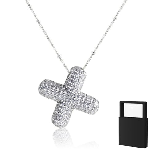 YUANHUYUOU DIY-Halskette – Geschenke für Teenager-Mädchen, Initialen-Halskette, zierliche Buchstaben-Geschenke, Choker-Halskette für Mädchen (X) von YUANHUYUOU