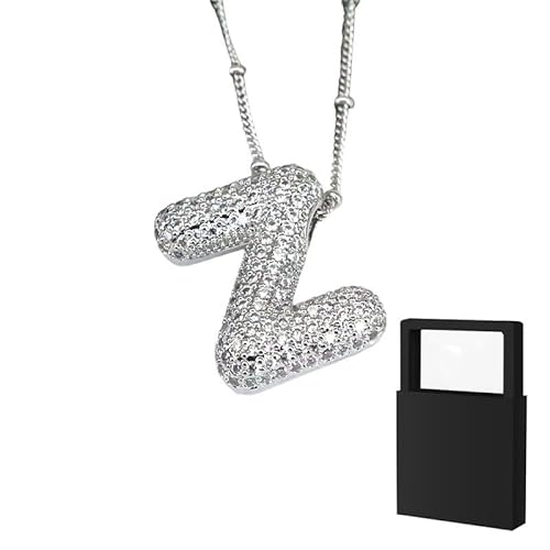 YUANHUYUOU DIY-Halskette – Geschenke für Teenager-Mädchen, Initialen-Halskette, zierliche Buchstaben-Geschenke, Choker-Halskette für Mädchen (Z) von YUANHUYUOU