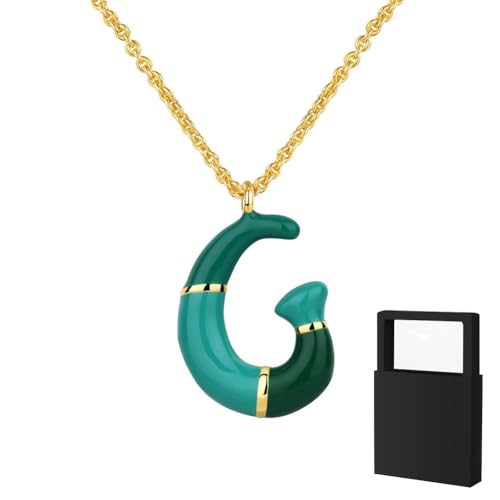 YUANHUYUOU Initialen-Halskette für Frauen, Mädchen und Kinder – zierliche 18-karätig vergoldete Initialen-Halskette, kleine A-Z-Anhänger-Halskette,Goldschmuck für Frauen (G) von YUANHUYUOU