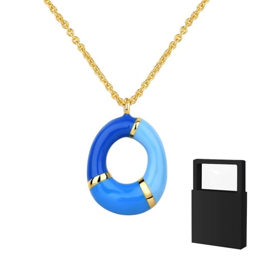 YUANHUYUOU Initialen-Halskette für Frauen, Mädchen und Kinder – zierliche 18-karätig vergoldete Initialen-Halskette, kleine A-Z-Anhänger-Halskette,Goldschmuck für Frauen (O) von YUANHUYUOU