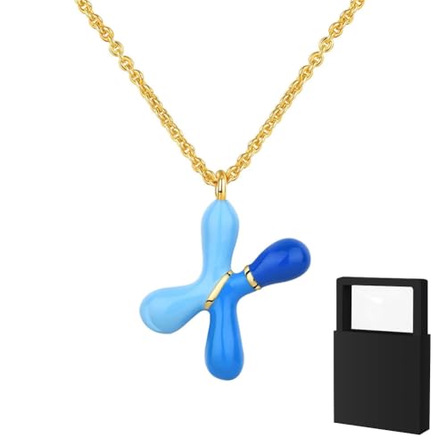 YUANHUYUOU Initialen-Halskette für Frauen, Mädchen und Kinder – zierliche 18-karätig vergoldete Initialen-Halskette, kleine A-Z-Anhänger-Halskette,Goldschmuck für Frauen (X) von YUANHUYUOU