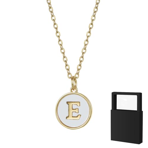YUANHUYUOU Initialen-Halsketten für Frauen, Buchstaben-Charm-Halskette, personalisierte Namensketten, trendiger Schmuck (E) von YUANHUYUOU