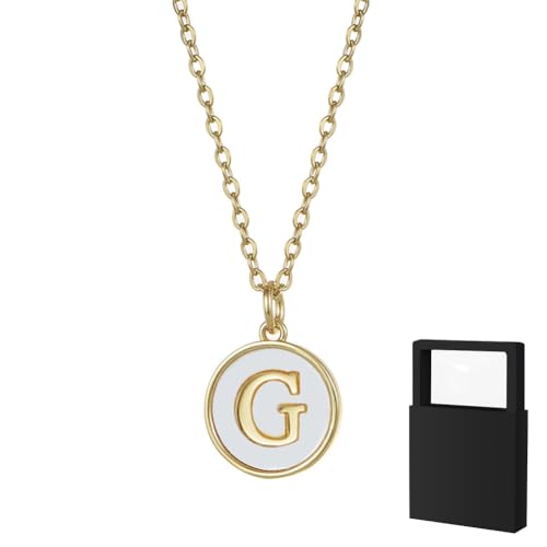 YUANHUYUOU Initialen-Halsketten für Frauen, Buchstaben-Charm-Halskette, personalisierte Namensketten, trendiger Schmuck (G) von YUANHUYUOU