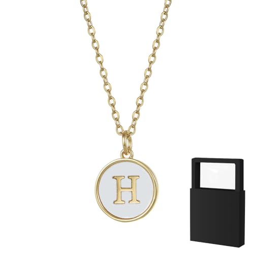 YUANHUYUOU Initialen-Halsketten für Frauen, Buchstaben-Charm-Halskette, personalisierte Namensketten, trendiger Schmuck (H) von YUANHUYUOU