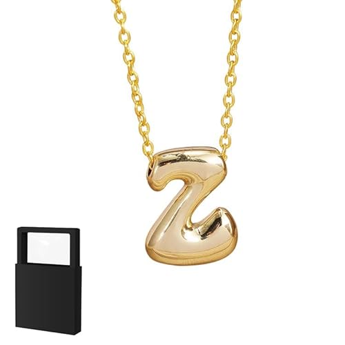 YUANHUYUOU Namenskette für Frauen, vergoldete, zierliche Buchstaben-Halskette, schlichte Alphabet-Halskette von A bis Z (Z) von YUANHUYUOU
