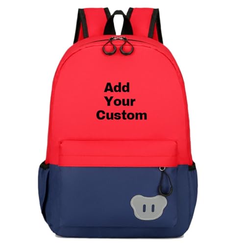 Personalisierter Kinderrucksack mit Logo und Text, Individueller DIY-Foto- und Textdruck, Schultaschen für Jungen und Mädchen Color3 von YUANOU