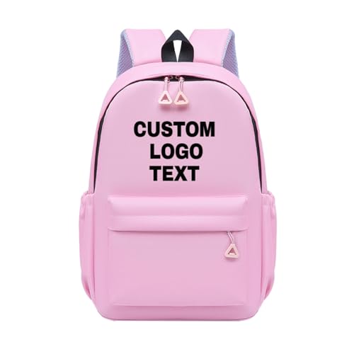 Personalisierter Rucksack mit Text und Logo für Kinder, Individuelle Schultasche mit Logo Oder Text Color5 von YUANOU