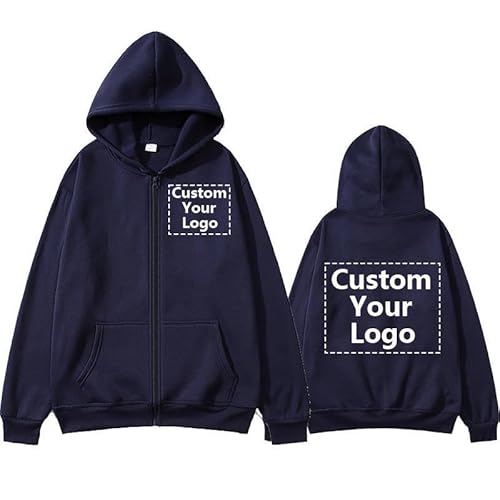 YUANOU Personalisierter Kapuzenpullover Männer Frauen Passen Sie Ihr Eigenes Design Reißverschluss Jacke Mantel Unisex DIY Kapuzen Sweatshirt color7,M von YUANOU