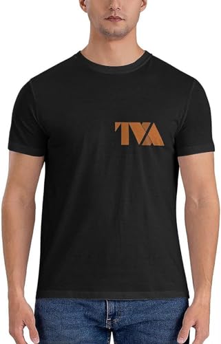 TVA Logo T-Shirt Black t Shirt Plus Size Splash Ink take Out Loose Classic Body Sculpting T-Shirt Black 3XL von YUANROU