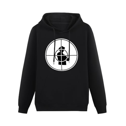 YUANROU Hot Pop Rap Hip Hop Public Enemy Logo Hoodies Long Sleeve Pullover Loose Hoody Sweatershirt Black XXL von YUANROU