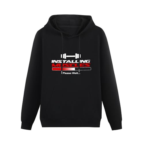 YUANROU Men's Installing Muscles Please Wait Hoody Funny Weightlifting Hoodie Sweatershirt Hoody Black M YUANROU Men's Installing Muscles Please Wait Hoody Funny Weightlifting Hoodie Sweatershirt Hoody Black M von YUANROU