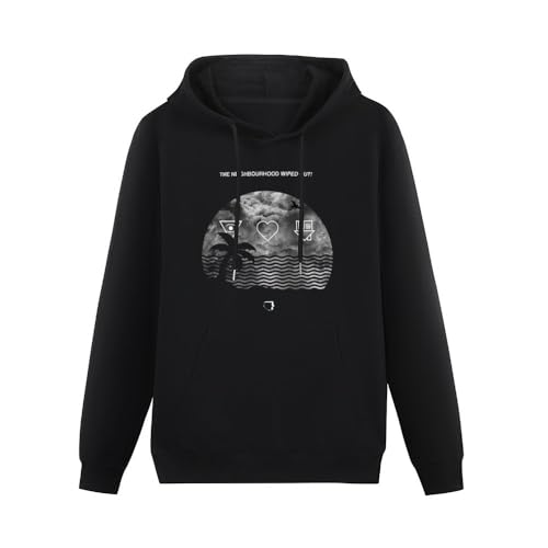 YUANROU The Neighbourhood Wiped Out and I Love You Hoodies Long Sleeve Pullover Loose Hoody Sweatershirt Black M von YUANROU