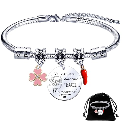 YUANSI Geschenk Willst du meine Patentante sein Armband Patentante Geschenk Patentante Anfrage Geschenk Patentante Geburtstag Taufe personalisiert, Einheitsgröße, Edelstahl, Kein Edelstein YUANSI Geschenk Willst du meine Patentante sein Armband Patentante Geschenk Patentante Anfrage Geschenk Patentante Geburtstag Taufe personalisiert, Einheitsgröße, Edelstahl, Kein Edelstein von YUANSI
