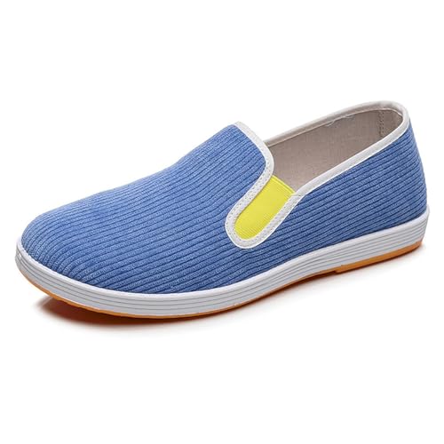 YUANSOME Tai Chi Schuhe Kung Fu Schuhe Slippers Sports Hausschuhe Klassisch Lässig Kampfsport Sportschuhe Martial Arts Schuhe Chinesische Traditionelle Pantoffeln Unisex (Blau,39) von YUANSOME