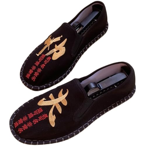 YUANSOME Tai Chi Schuhe mit 12 Bestickten Designs | Traditionelle Peking Atemschuhe für Kampfkunst Alltag | Unisex Kung Fu Schuhe mit Gummisohle | Chinesische Muster Bequem (Kung Fu,43) von YUANSOME