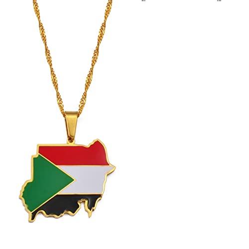 YUANYIRAN Republik Sudan Karte Flagge Anhänger Halsketten-Trendy Hip Hop Klassische Persönlichkeit Halskette Für Frauen Männer Republik Sudan Land Karte Schmuck Charme Anhänger Ethnische Geschenk YUANYIRAN Republik Sudan Karte Flagge Anhänger Halsketten-Trendy Hip Hop Klassische Persönlichkeit Halskette Für Frauen Männer Republik Sudan Land Karte Schmuck Charme Anhänger Ethnische Geschenk von YUANYIRAN