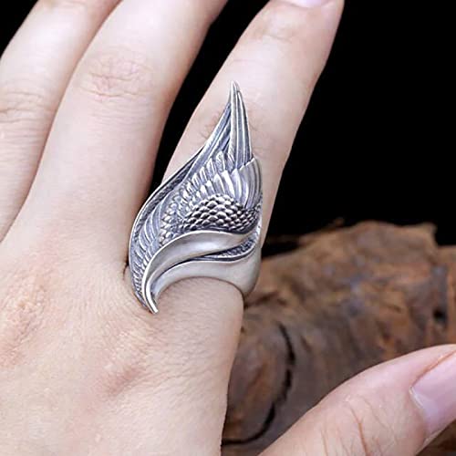YUANYIRAN Retro Verstellbare Öffnung Fingerring - Vintage Handschnitzerei Phoenix Federringe, Unisex Charm Fingerring Schmuck Für Männer Frauen Weihnachten Hochzeit Party Geschenk YUANYIRAN Retro Verstellbare Öffnung Fingerring - Vintage Handschnitzerei Phoenix Federringe, Unisex Charm Fingerring Schmuck Für Männer Frauen Weihnachten Hochzeit Party Geschenk von YUANYIRAN