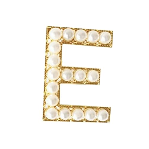 Buchstaben Brosche für Damen, modisch, 26 Buchstaben A–Z, Gold/Silber, für Herren, Damen, Alphabet-Brosche (E) von YUANYUYING