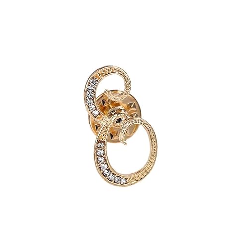 Buchstaben Brosche für Damen, modisch, 26 Buchstaben A–Z, Gold/Silber, für Herren, Damen, Alphabet-Brosche (E) von YUANYUYING