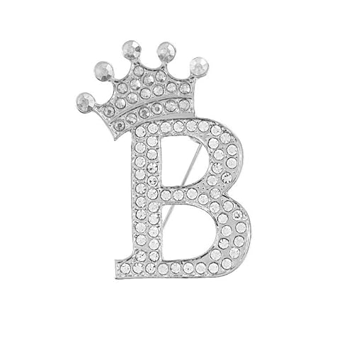 Buchstabenbrosche, A–Z, Buchstabenbrosche für Damen, Kunstperlen, Initialen, modisch, 26 Buchstaben, individueller Schmuck, Geschenke (B) von YUANYUYING