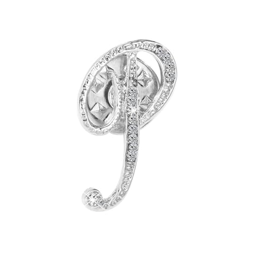 Buchstabenbrosche, A–Z, Buchstabenbrosche für Damen, Kunstperlen, Initialen, modisch, 26 Buchstaben, individueller Schmuck, Geschenke (P) von YUANYUYING