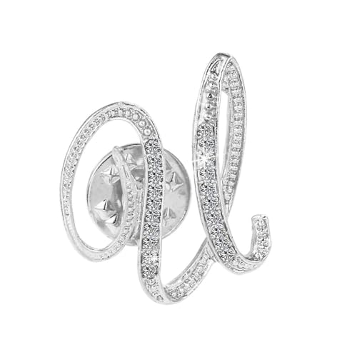 Buchstabenbrosche, A–Z, Buchstabenbrosche für Damen, Kunstperlen, Initialen, modisch, 26 Buchstaben, individueller Schmuck, Geschenke (U) von YUANYUYING