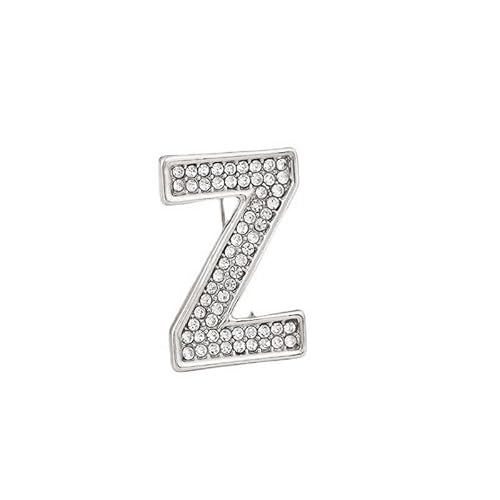 Dekorative Brosche, Kristallperlen, Initialen, vergoldet, emailliert, bunte Buchstaben, Alphabet, Brosche, Schmuck als Geschenk (Z) von YUANYUYING