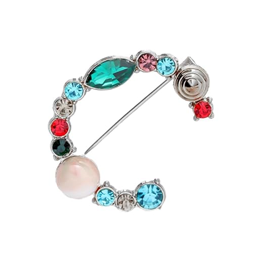 Namens Brosche, Perlen, Initialen, Kristall, A–Z, 26 Buchstaben, Brosche, Schmuck für Damen (C) von YUANYUYING