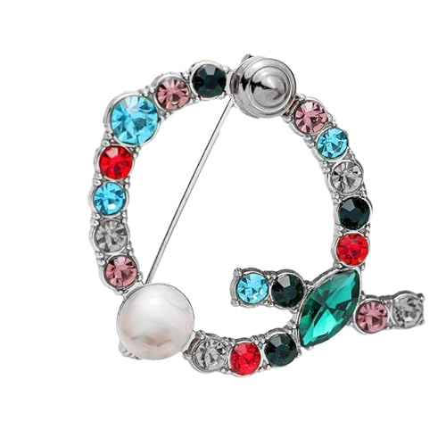 Namens Brosche, Perlen, Initialen, Kristall, A–Z, 26 Buchstaben, Brosche, Schmuck für Damen (Q) von YUANYUYING