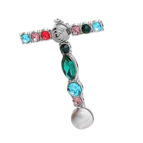 Namens Brosche, Perlen, Initialen, Kristall, A–Z, 26 Buchstaben, Brosche, Schmuck für Damen (T) von YUANYUYING