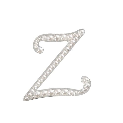 Namens Brosche, Perlen, Initialen, Kristall, A–Z, 26 Buchstaben, Brosche, Schmuck für Damen (Z) von YUANYUYING