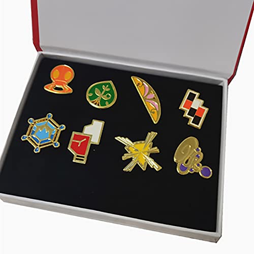YUANstore Anwendbar für Pocket Monster Generation 1–6 Gym Badge Collection Box, Spielsammlung Set mit 8 Stück, Geschenk für Heranwachsende und Mädchen von YUANstore