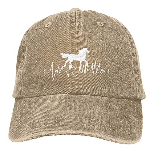 YUAOEUR Baseballkappe mit Pferdemotiv und Herzschlag, lustig, verstellbar, gewaschene Baumwolle, khaki, Einheitsgröße YUAOEUR Baseballkappe mit Pferdemotiv und Herzschlag, lustig, verstellbar, gewaschene Baumwolle, khaki, Einheitsgröße von YUAOEUR