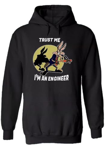 YUBANG Trust Me I Am An Engineer Coyote Fun Men Women Unisex Top Hoodie Sweatshirt Black XXL von YUBANG