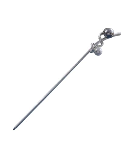 Haarnadel, Haarstäbchen, Haarstäbchen, runde Perlen, dekorative einfache Haarstäbchen for Brötchen, elegant(Silver) von YUBAOLI