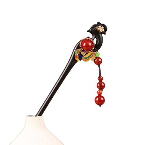 Haarnadel, Haarstäbchen for Frauen, Haarnadel im antiken Stil, schwarzes Sandelholz, Kopfschmuck, Haarnadel im chinesischen Stil von YUBAOLI