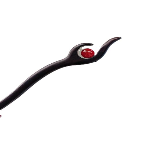 Haarnadel, Haarstäbchen for Frauen, schwarze Sandelholz-Haarnadel, antiker Stil, Holz-Haarnadel, einfacher chinesischer Stil von YUBAOLI