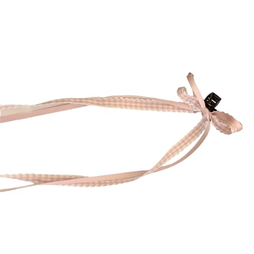 Haarspangen, Haarschmuck for Damen, Haarkralle mit langem Schwanzband, Haarschleifen for Damen, Haarstyling, Haarspangen, Clip, französisches Balletthaar(Pink) von YUBAOLI