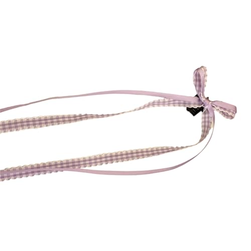 Haarspangen, Haarschmuck for Damen, Haarkralle mit langem Schwanzband, Haarschleifen for Damen, Haarstyling, Haarspangen, Clip, französisches Balletthaar(Purple) von YUBAOLI