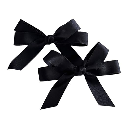 Haarspangen, Haarschmuck for Damen, Haarspange mit Schleife, süße Haarnadel mit Fliege, Haarstyling-Tool for Damen for dünnes Haar, französische Haarspangen, Haarspangen mit Schleife(Black) von YUBAOLI