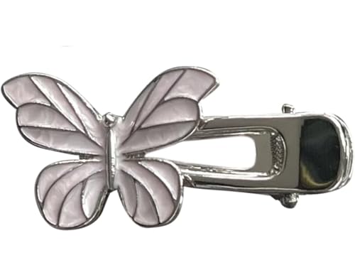 Haarspangen, Haarschmuck for Damen, Schmetterlings-Haarnadeln aus Legierung for Teenager-Mädchen, modische Haarspange, Haarspangen for Mädchen, seitlicher Pony-Clip, Haarschmuck(Pink) von YUBAOLI