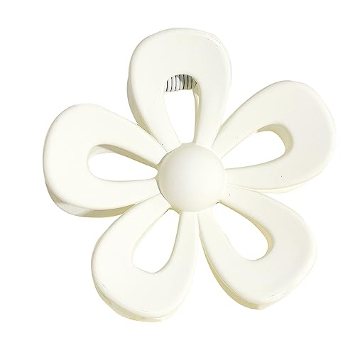 Haarspangen, Haarschmuck for Damen, hohle Haarklammern, rutschfeste große Haarklammern, süßer Haarschmuck mit Haarspangen, Haarnadel mit starkem Halt for Mädchen(White) von YUBAOLI