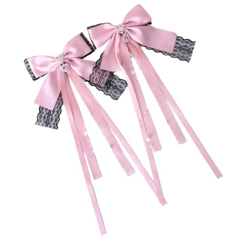 Haarspangen-Klaue, Haar-Accessoires for Frauen, 1 Paar Haarspangen mit weichen Schleifen in einfarbigen Farben, stilvolle französische Haarspangen, modischer Haar-Accessoires for Damen und Mädchen(Pin von YUBAOLI