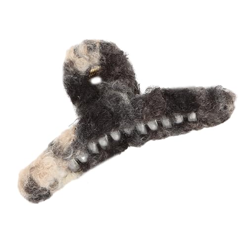Haarspangen Kralle, Haar-Accessoires for Frauen, Haarkrallenclip for Frauen Krallenclip Haarbananenclip Kieferklemme Plüsch-Haarkrallen Weibliches Haar-Accessoire(Black) von YUBAOLI