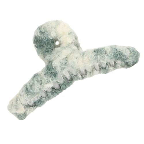 Haarspangen Kralle, Haar-Accessoires for Frauen, Haarkrallenclip for Frauen Krallenclip Haarbananenclip Kieferklemme Plüsch-Haarkrallen Weibliches Haar-Accessoire(Green) von YUBAOLI