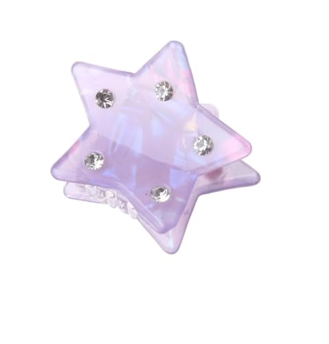 Haarspangen Kralle, Haarschmuck for Frauen, Kleine Stern Haarspange Kleine Herz Haarspange Stern Haarspangen Stern Krallenclip Herz Krallen Haarspangen Herz Haarspangen(Purple) von YUBAOLI