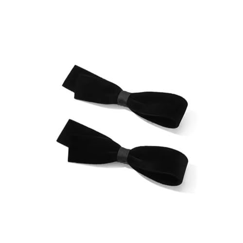 Schmetterling Haarspangen,Dekorative Haarspange Damen Samt Schleife Haarspangen Stirn Seite Haarkarten(Noir) von YUBAOLI