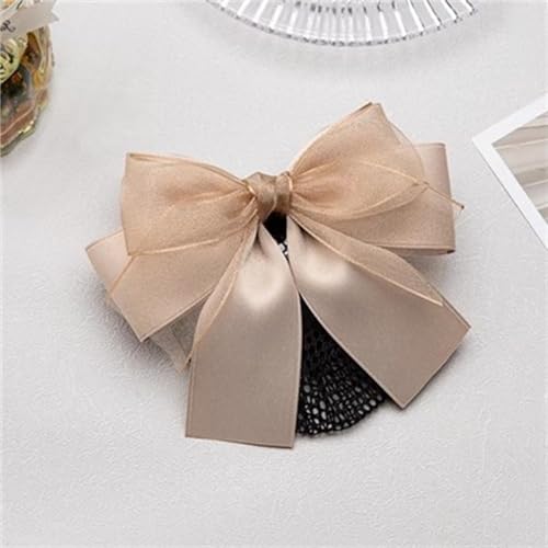 Schmetterlings-Haarspangen, Damen-Haarknoten-Abdeckungsnetz, Damen-Haarnetz, Platten-Haar-Accessoires, Arbeits-Haarspangen(Colour 3,Free size) von YUBAOLI